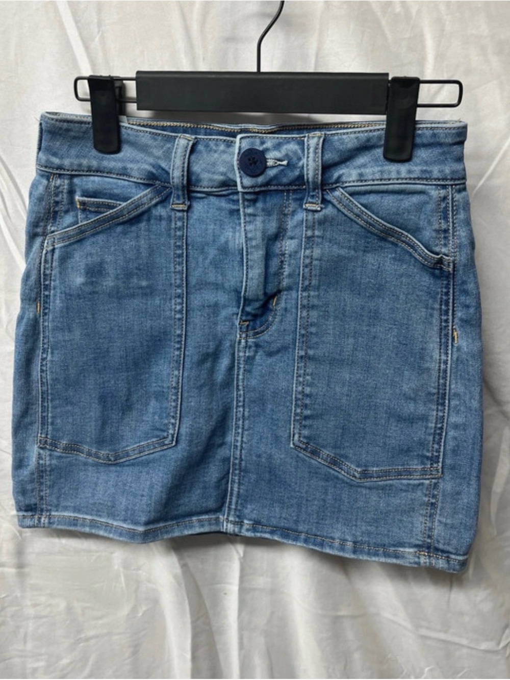 American Eagle Light Blue Denim Mini Skirt